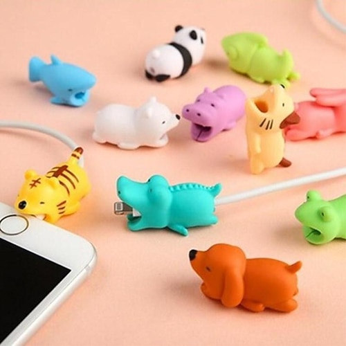 

Cute Cable Protectors USB Charger Cable Saver Animals Cable Chewers Dinosaur Fish Phone Cable Accessories for Most Cellphone and Tablet Data Lines
