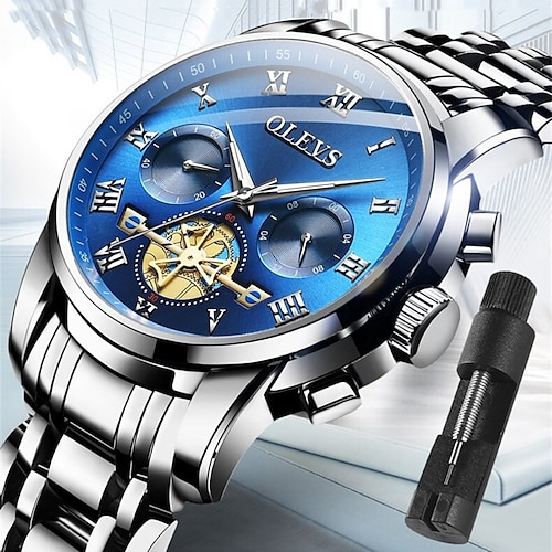 

OLEVS Men Multifunction Watch Multi Dial Waterproof Luminous Chronograph Men's Watch with Date Gift for Men