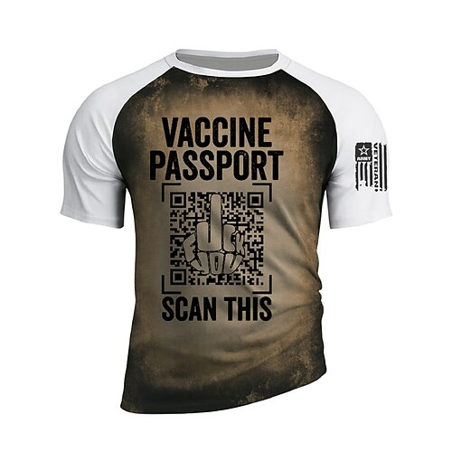 

Men's Unisex T shirt Tee 3D Print Color Block Graphic Prints Letter Crew Neck Street Daily Print Short Sleeve Tops Designer Casual Big and Tall Sports Brown / Summer