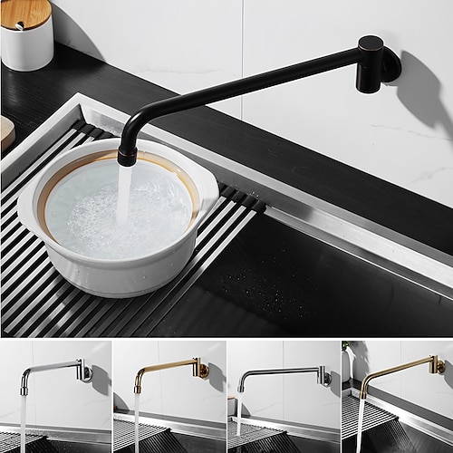 

Kitchen faucet - Single Handle One Hole Standard Spout Wall Mounted Contemporary Kitchen Taps