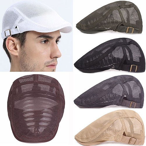 

Men's Women's Newsboy Hat Cabbie Cap Outdoor Party / Evening Solid / Plain Color Polyester Vacation Casual 1 pcs