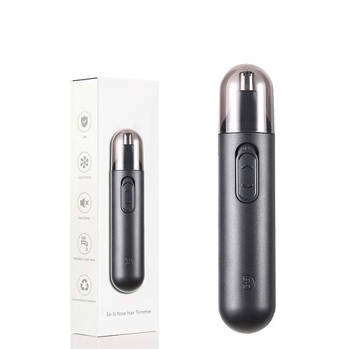 

Hair Trimmer Men and Women Professional Painless Nose Hair Remover Waterproof Stainless Steel Head Double-edged Silent Motor Cleaning Brush