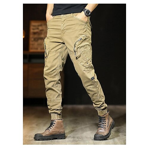 

Men's Hiking Pants Trousers Work Pants Tactical Cargo Pants Military Outdoor Ripstop Breathable Quick Dry Multi Pockets Pants / Trousers Bottoms Black khaki Climbing Camping / Hiking / Caving 29 30