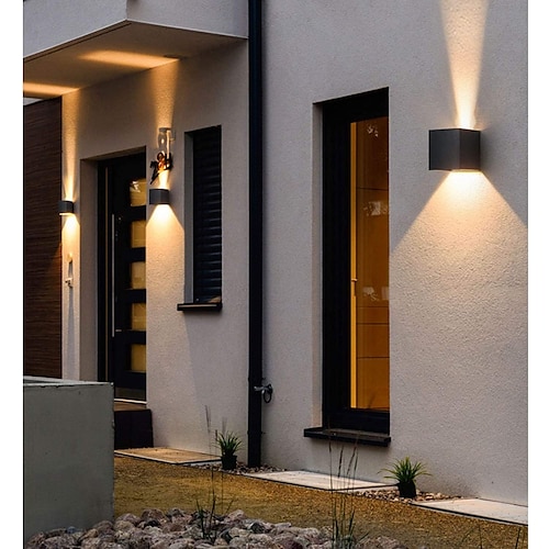 

LED Outdoor Wall Light 2 LEDs 12W 6000K White 3000K Warm White Wall Lighting LED with Adjustable Beam Angle IP65 Waterproof 1000lm AC85-265V
