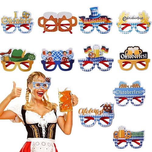 

Oktoberfest glasses party decoration photo props german oktoberfest funny glasses frame