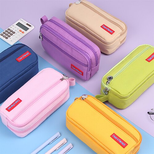 

PencilCasePenPouchMarkerBag Waterproof Wear-Resistant Multifunction Canvas for School Office Student