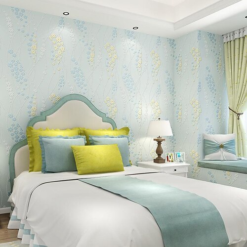 

idyllic flower bedroom living room full of wallpaper small fresh girl's room wedding room bedroom non-woven wallpaper