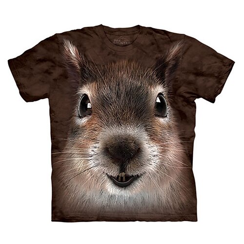 

Men's Unisex T shirt Tee 3D Print Graphic Prints Animal Crew Neck Street Daily Print Short Sleeve Tops Designer Casual Big and Tall Sports Blue Brown / Summer