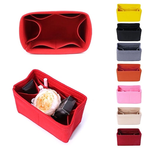 

Multifunction Women Felt Insert Bag Makeup Cosmetic Bags Travel Inner Purse Portable Handbag Storage Organizer Tote