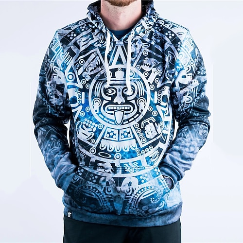 

Men's Unisex Hoodie Pullover Hoodie Sweatshirt Graphic Prints Print Hooded Sports Outdoor Daily Sports 3D Print Basic Casual Hoodies Sweatshirts Long Sleeve Blue