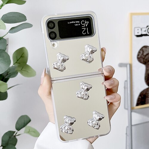 

Phone Case For Samsung Galaxy Flip Z Flip 4 Z Flip 3 Mirror Flip 3D Cartoon PC