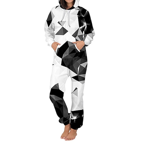 

european and american hot selling lion digital printing couple hooded zipper fleece sweater casual jumpsuit autumn and winter pants