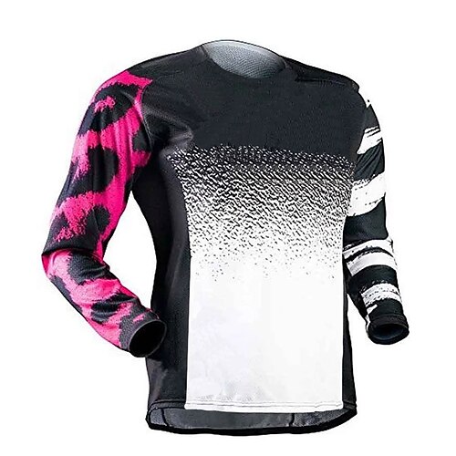 

21Grams Men's Downhill Jersey Long Sleeve Black Graphic Bike Breathable Quick Dry Polyester Spandex Sports Graphic Clothing Apparel / Stretchy