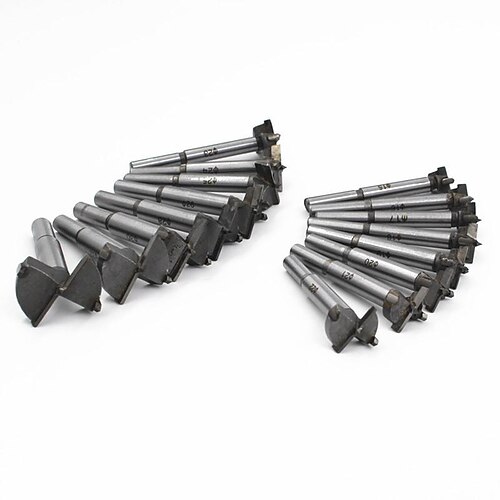 

Woodworking Alloy Hole Opener 16-piece Set 15-35mm Woodworking Flat Wing Drill Bit Woodworking Tool