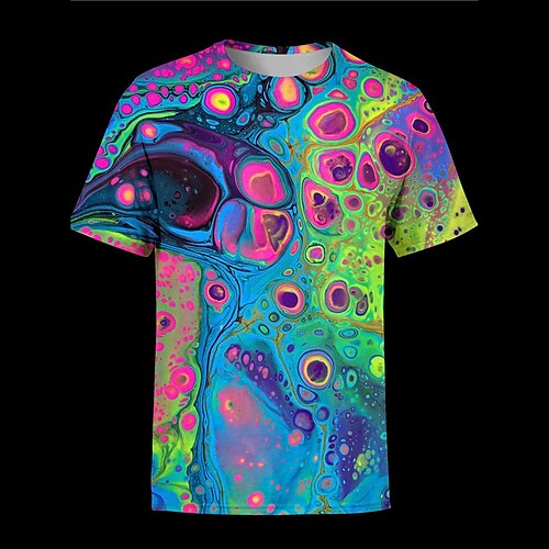 

Men's Unisex T shirt Tee 3D Print Graphic Prints Crew Neck Street Daily Print Short Sleeve Tops Lightweight Casual Big and Tall Sports Blue / Summer