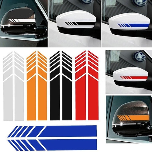 

Car Rearview Mirror Car Stickers Striped Vinyl Stripe Rearview Mirror Sticker Car Pull Flower Stickers Rearview Mirror Paired Stickers