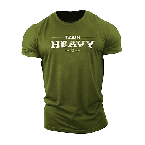 

Men's Unisex T shirt Tee Hot Stamping Graphic Prints Letter Crew Neck Street Daily Print Short Sleeve Tops Designer Casual Big and Tall Sports Army Green / Summer / Summer