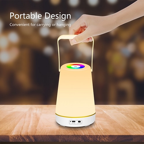 

Portable Lamp Oudtoor USB Charging High Brightness Touch Button Lightweight Portable Sensor Control Bedside Night Light Living Room LED Touch Colorful Night Light Wake Up Feeding Portable Light