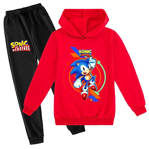 

Kids Boys Hoodie Pants Clothing Set 2 Pieces Long Sleeve Cartoon Street Vacation Comfort Cool 3-13 Years
