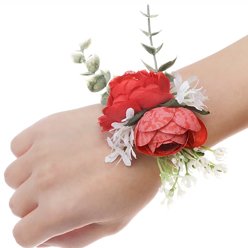 

Wedding wrist flowers Wrist Corsages Wedding / Wedding Party Artificial Flower Sweet