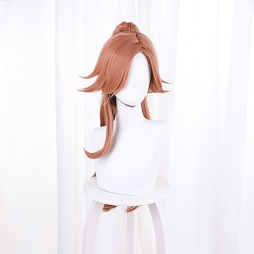 

LOL LOL Arcane KDA Cosplay Wigs Women's Unisex Layered Haircut Asymmetrical With Ponytail 32 inch Heat Resistant Fiber Natural Straight Brown Teen Adults' Anime Wig