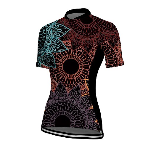 

21Grams Women's Cycling Jersey Short Sleeve Bike Jacket Tracksuit Jersey with 3 Rear Pockets Mountain Bike MTB Road Bike Cycling Cycling Breathable Quick Dry Reflective Strips Black Graphic Animal