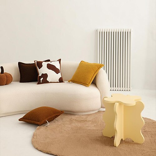 

Lamb Plush Double Side Cushion Cover 1PC Soft Decorative Square Throw Pillow Cover Cushion Case Pillowcase for Bedroom Livingroom Indoor Cushion for Sofa Couch Bed Chair