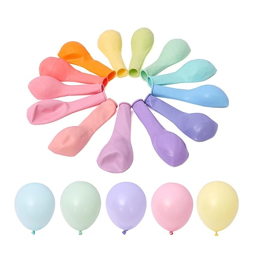 

100 PCS Birthday Anniversary Solid Color Festival / Party Balloon for Gift Decoration Party Waterproof 10 inch Emulsion