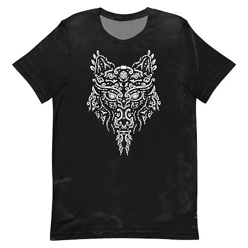

Men's Unisex T shirt Tee Animal Graphic Prints Crew Neck Black Short Sleeve 3D Print Outdoor Street Print Tops Vintage Sports Casual Big and Tall / Summer / Summer