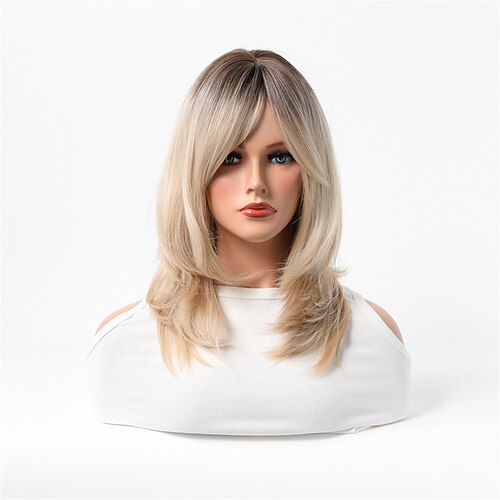 

Synthetic Wig Simulation Hair Headgear Ladies Wig Cap Character Bangs Sea Ripples Medium and Long Curly Hair