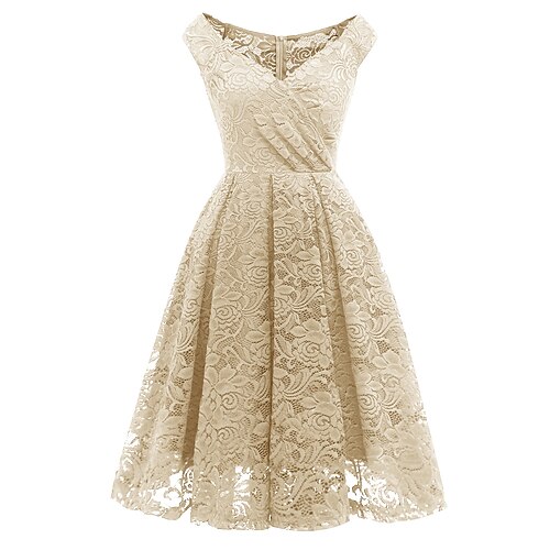 

Audrey Hepburn 1950s Cocktail Dress Vintage Dress Dress Women's Lace Costume Vintage Cosplay Party / Evening Sleeveless Dress Masquerade