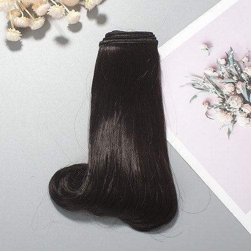 

Doll Accessories Hair Synthetic Fiber Wig Hair Fiber Imitation Wool Roll Doll Hair 6inch for DIY 1/3 1/4 1/6 BJD SD Doll Wigs