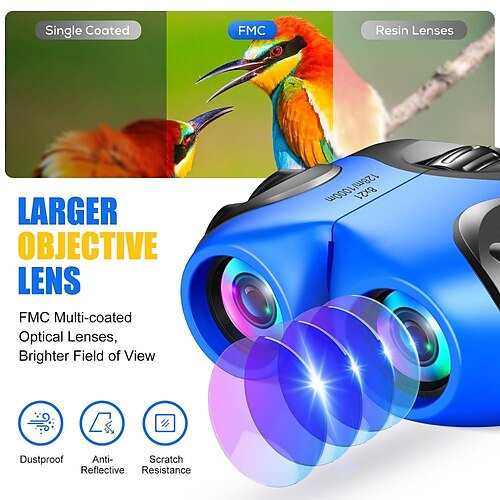 

Binoculars 8x21 Foldable mini Portable High-Power High-Definition Night Vision Telescope Real Optics Set for Outdoor Games