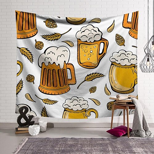

Oktoberfest Tapestry Cheers Beers Celebration Wall Tapestry Art Decor Blanket Curtain Hanging Home Bedroom Living Room Decoration