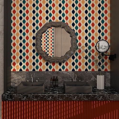

Geometry Colorful Wallpaper Bohemia Wall Cover Sticker Film Peel and Stick Removable Self Adhesive PVC/Vinyl Wall Decal for Room Home Decoration 40300cm