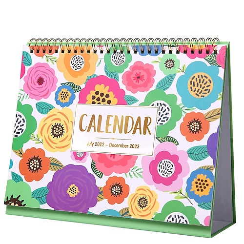 

Desk Calendar 2022-2023- 2022-2023 Desk Calendar Standing Flip 2022-2023 Desktop Calendar 10 x 8.3 Jul. 2022 - Dec. 2023 Memo Pages Twin-Wire Binding Thick Paper Unruled Blocks Julian D