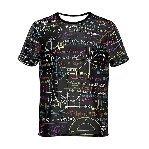 

Men's Unisex T shirt Tee 3D Print Graphic Prints Letter Crew Neck Street Daily Print Short Sleeve Tops Casual Big and Tall Sports Black / Summer
