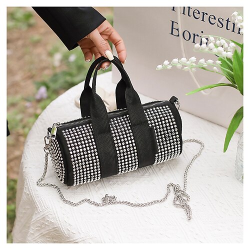 

Per donna Borsa con manico superiore Sintetico Per eventi Per uscire Cerniera 3D Vintage ▾ Argento Nero