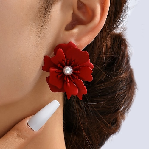 

1 Pair Stud Earrings For Women's Pearl Daily Date Festival Resin Alloy Vintage Style Holiday Fashion
