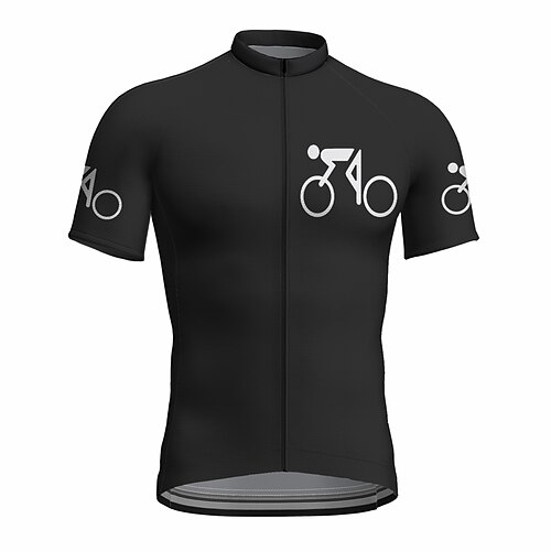 

21Grams Men's Cycling Jersey Short Sleeve Bike Top with 3 Rear Pockets Mountain Bike MTB Road Bike Cycling Breathable Quick Dry Moisture Wicking Reflective Strips White Black Green Graphic Polyester