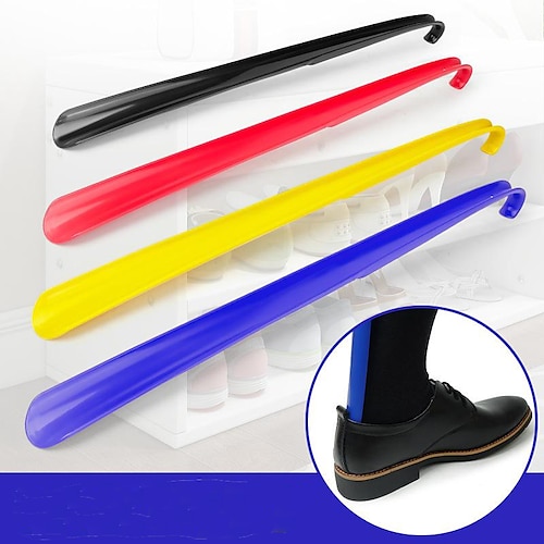 

shoe horn plastic long pregnant women elderly lazy people do not bend over to wear shoes can be hung shoe lift wholesale