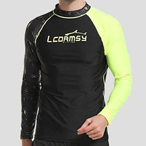 

Men's Rash Guard Swim Shirt UPF50 Quick Dry Lightweight Long Sleeve Sun Shirt Bathing Suit Swimming Surfing Beach Water Sports Printed Spring Summer Autumn