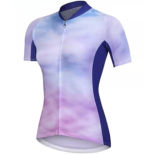 

Women's Cycling Jersey with Bib Tights Cycling Jersey Short Sleeve Bike Tracksuit Jersey Top with 3 Rear Pockets Mountain Bike MTB Road Bike Cycling Soft Reflective Strips Back Pocket Wicking White
