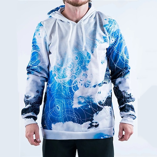 

Homme Unisexe Sweat à capuche Bleu Capuche Imprimés Photos Imprimer Sport Loisir du quotidien Des sports 3D effet basique Vêtement de rue Casual Printemps Automne Vêtement Tenue Pulls Capuche