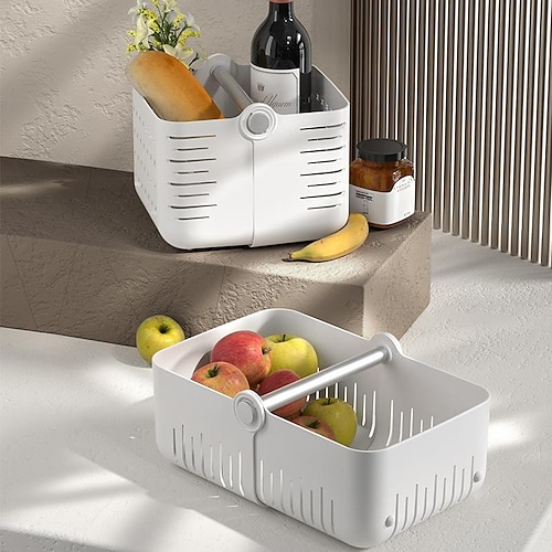 

Portable storage basket storage basket large-capacity plastic basket desktop classification folding picnic basket