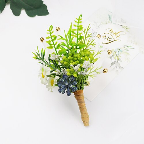 

Wedding wrist flowers Boutonnieres Wedding / Special Occasion Non-woven fabric / Plastic Shell Traditional / Classic