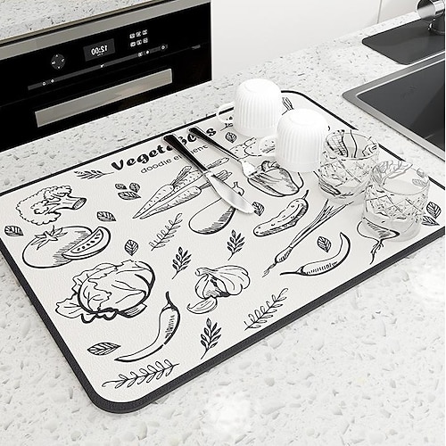 

cross-border kitchen countertops absorbent pads household tableware kitchenware drain pads cups bowls and dishes placemats disposable insulation pads