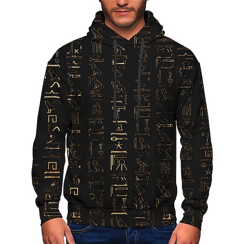 

Men's Unisex Hoodie Pullover Hoodie Sweatshirt Black Hooded Graphic Prints Pocket Print Sports & Outdoor Daily Sports 3D Print Basic Streetwear Casual Spring & Fall Clothing Apparel Hoodies