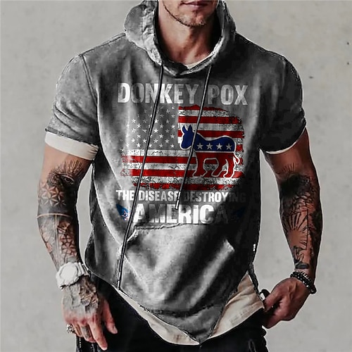 

Hombre Unisexo Sudadera Sudadera Con Capucha Gris Con Capucha Estampados Bandera Estampado Deporte Diario Deportes Impresión 3D Ropa de calle Design Casual Primavera verano Ropa Sudaderas con capucha