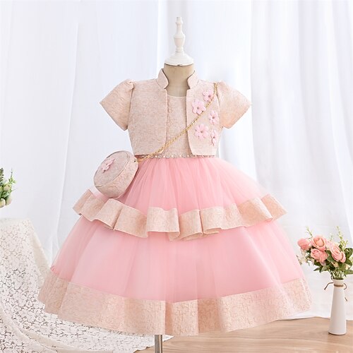 

summer vest skirt girl big girl dress fluffy piano performance dress foreign girl dress princess dress two-piece set